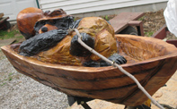 Fishing Bear in Boat in Bibs